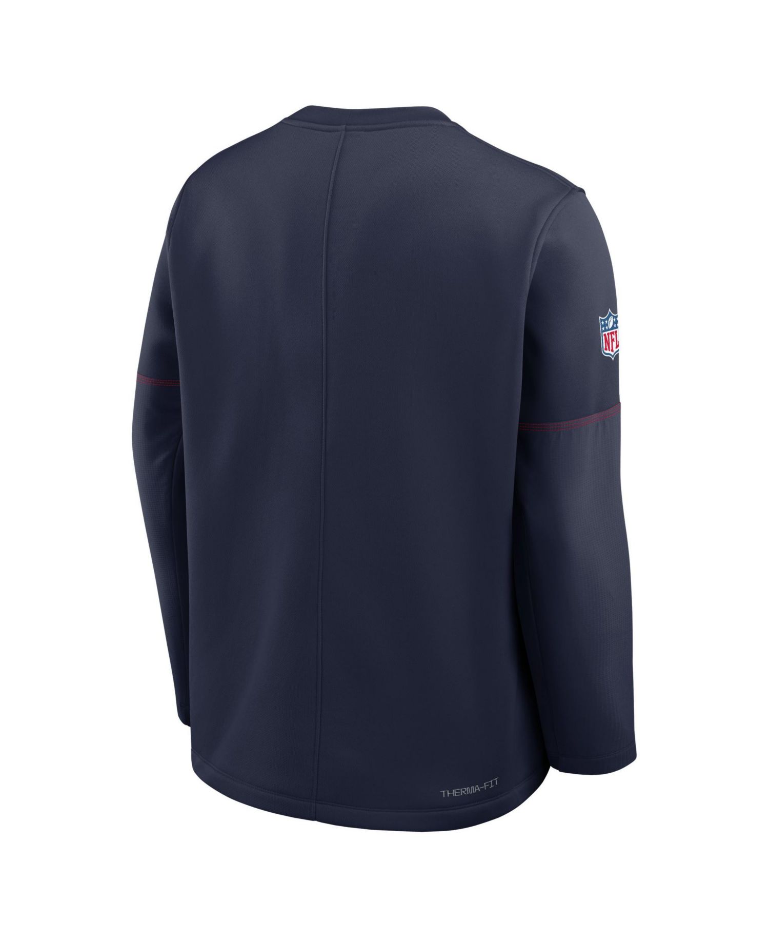 Men's New England Patriots Sideline Coaches Midweight Crewneck Sweatshirt