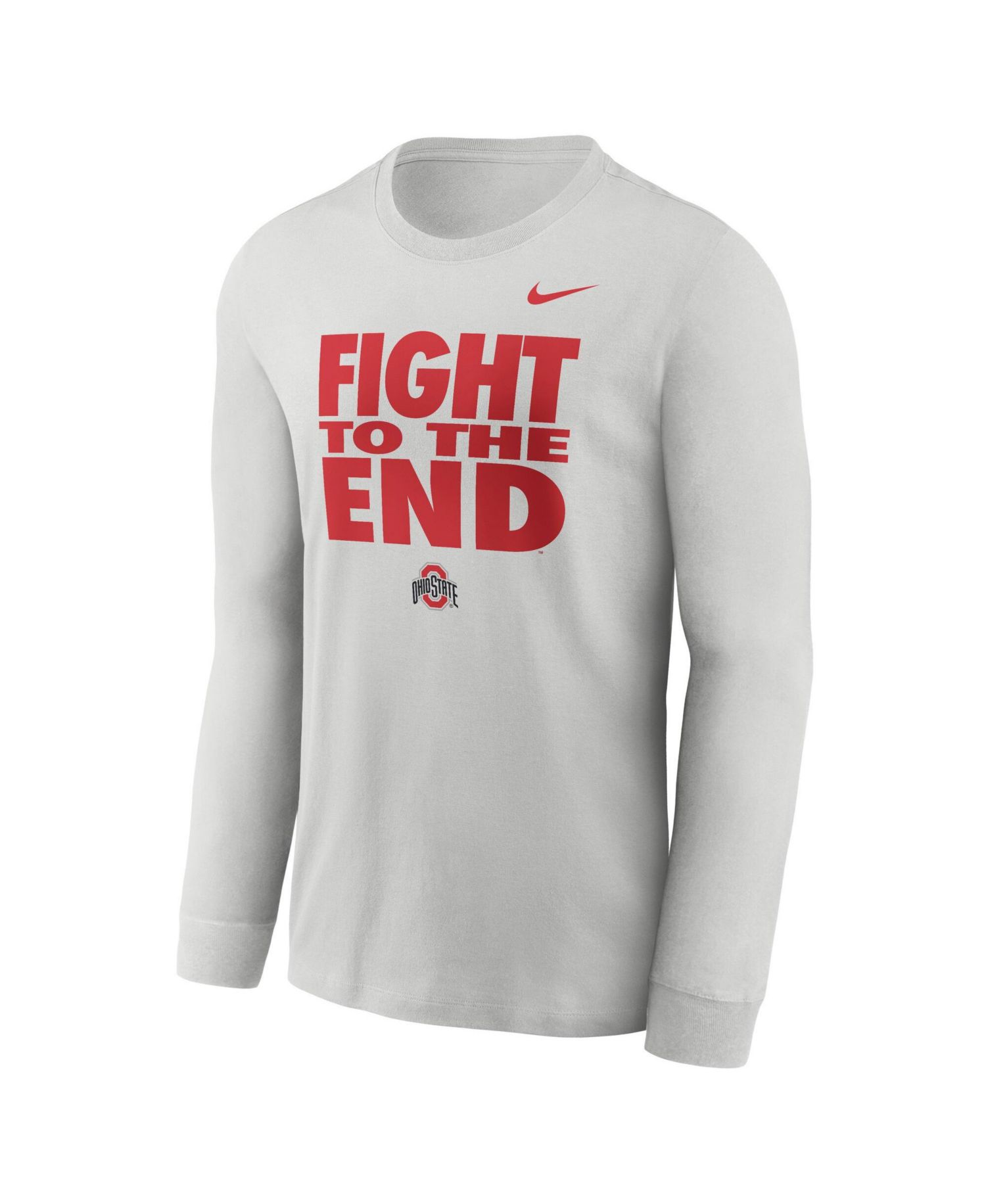 Men's Ohio State Sideline Slogan Long-Sleeve Crewneck T-Shirt