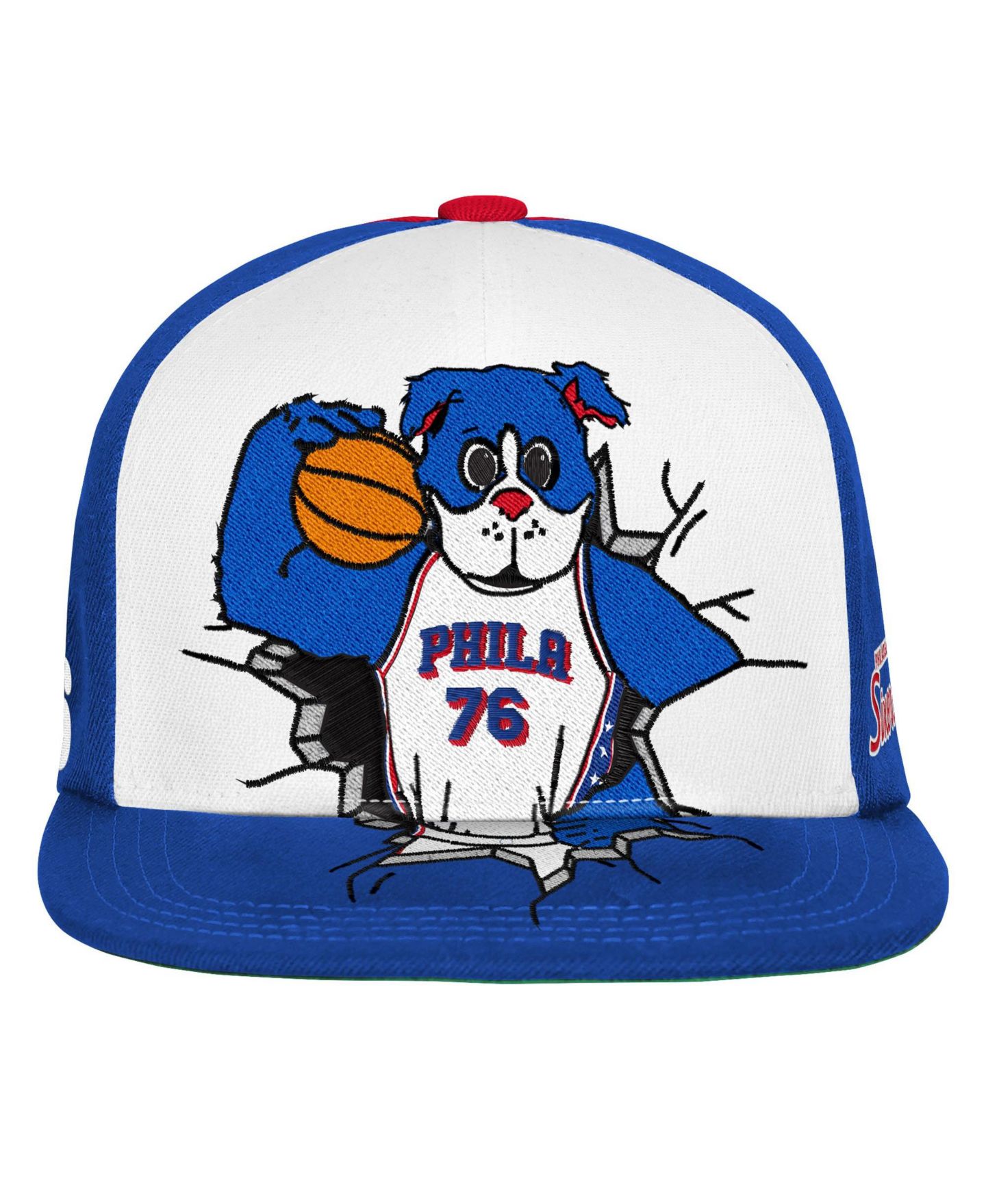 Детская кепка Mitchell & Ness Philadelphia 76ers Mascot Snapback Structured-Fit Hat — фото 2