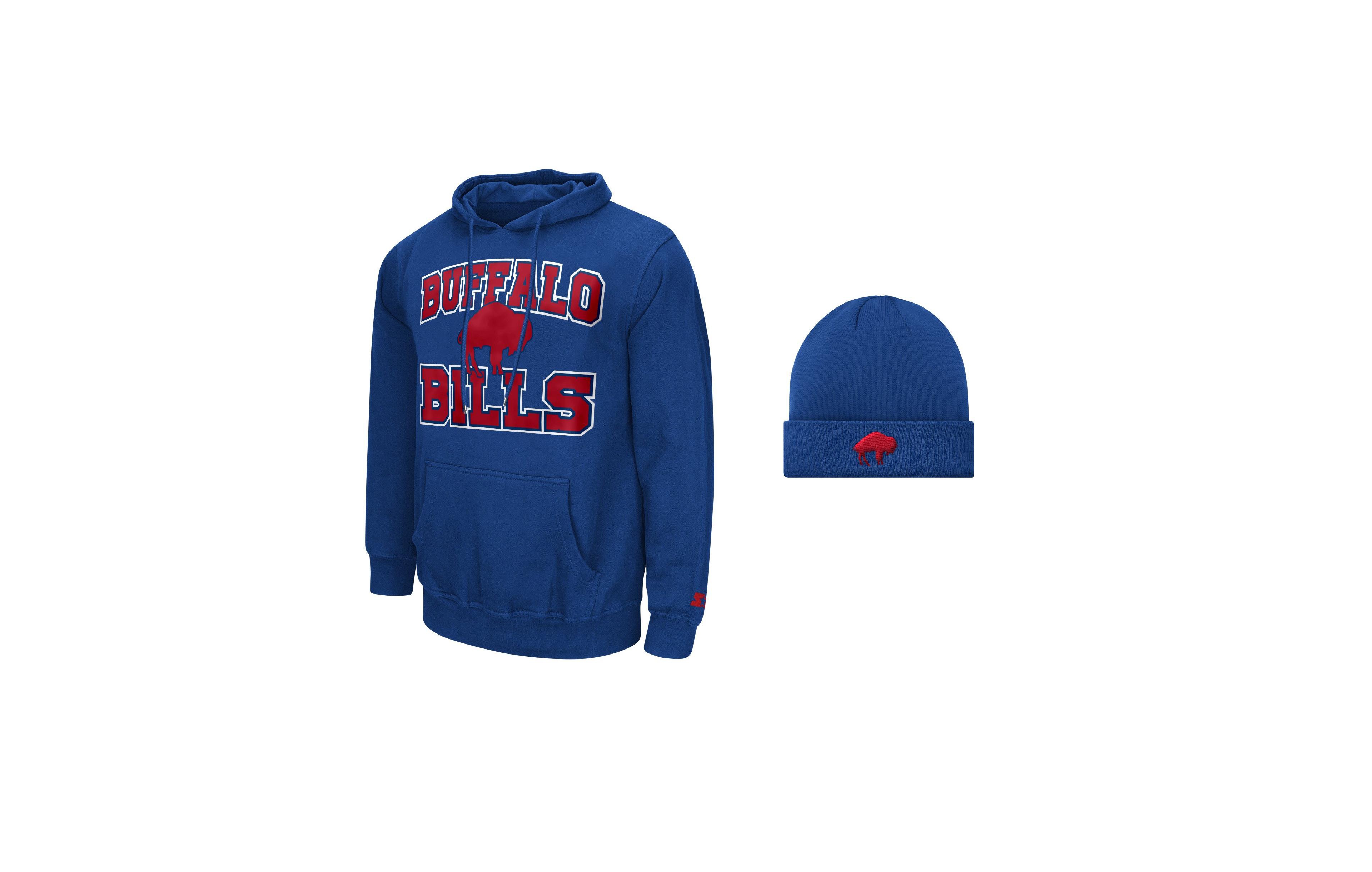 Starter Men's Buffalo Bills Classic-Fit Fleece-Lined Hoodie and Knit Hat, 2-Piece Set