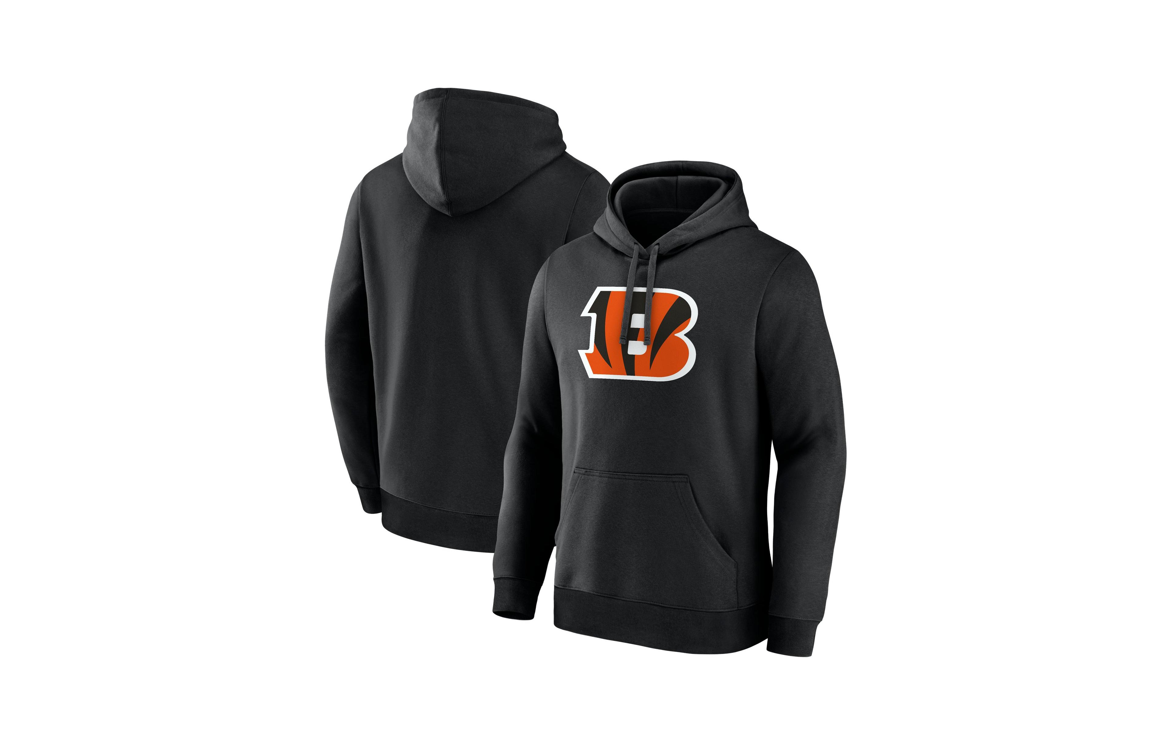 Logo Athletic Men's Cincinnati Bengals Hooded Long-Sleeve Hoodie