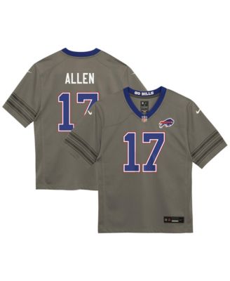 Boys' and Girls' 2T-5T Buffalo Bills Josh Allen Nickel City Short-Sleeve Graphic Game Jersey