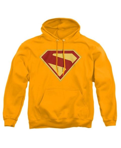Мужское худи Superman Big & Tall 2025 Logo Graphic Kangaroo-Pocket, цвет: Золотой