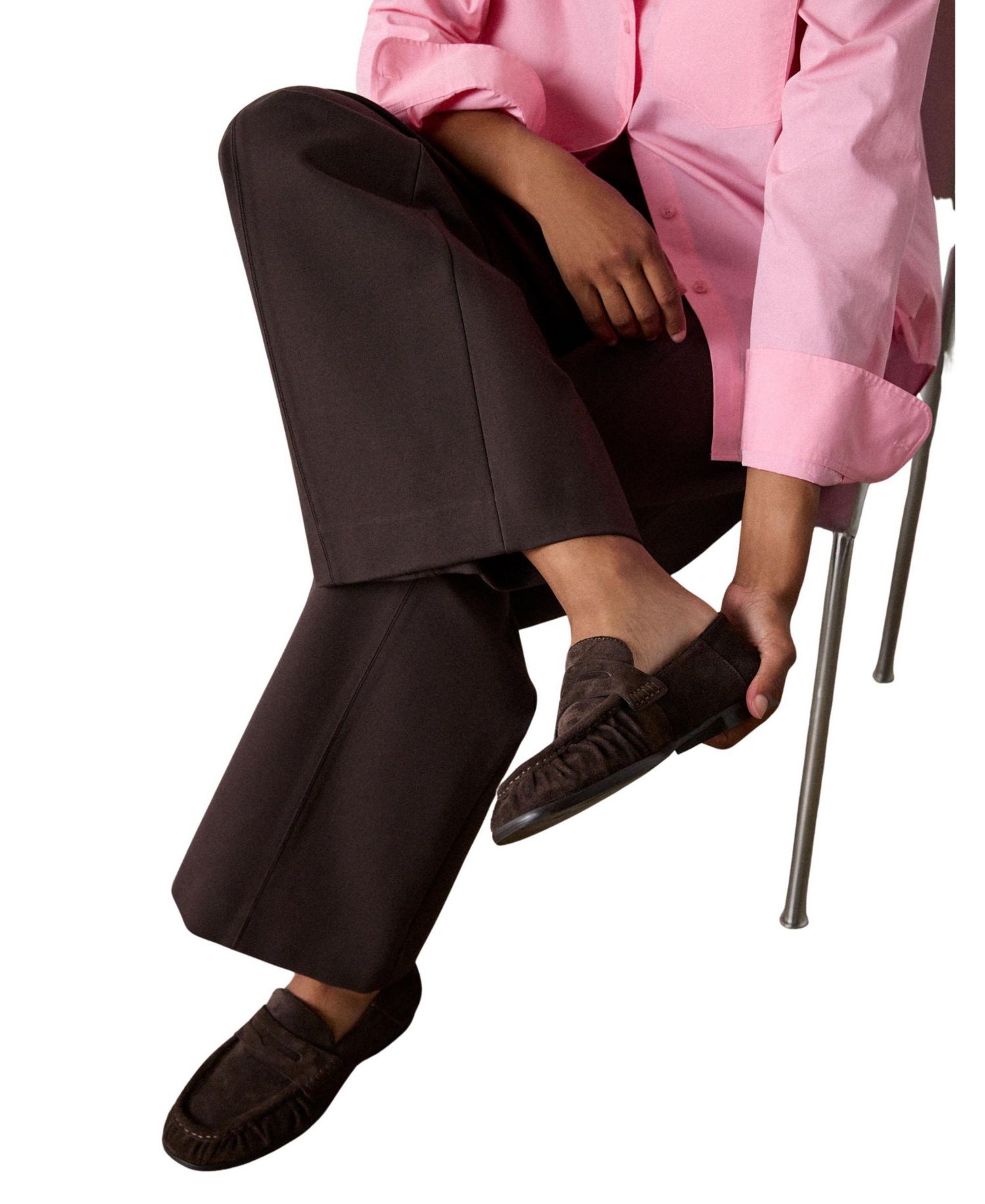 Women's Ponte Mid-Rise Wide-Leg Trousers