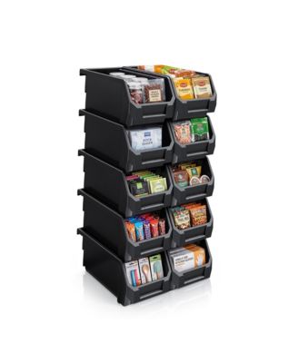 Medium Open Front Stackable Kitchen Storage Bin – Pantry and Cabinet Organizer
