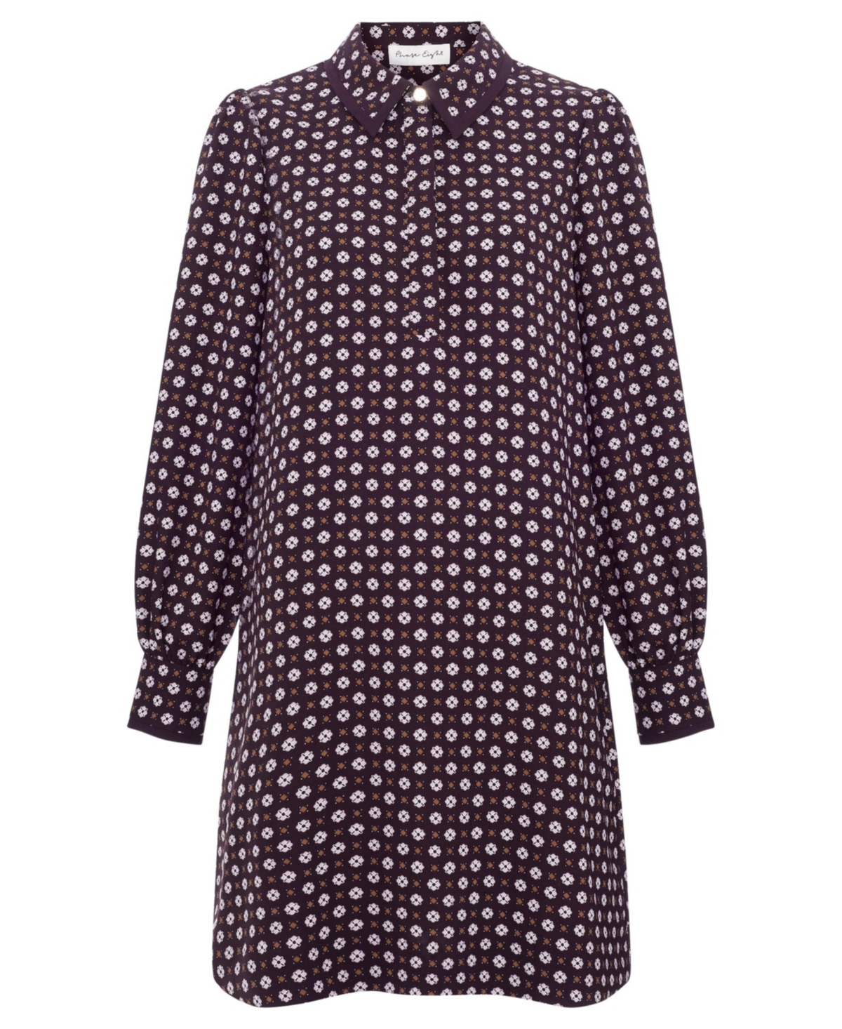 Phase Eight Women's Pamela Foulard A-Line Long-Sleeve Dress