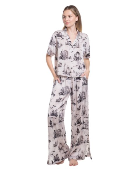 Пижамный комплект Toile, короткий рукав, атлас — Midnight Bakery, цвет: Erie Toile