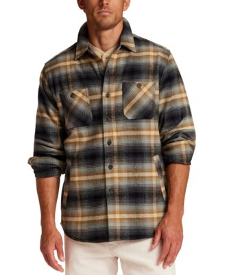Men's Lumberjack Plaid Unlined Cotton Twill Shirt Jacket