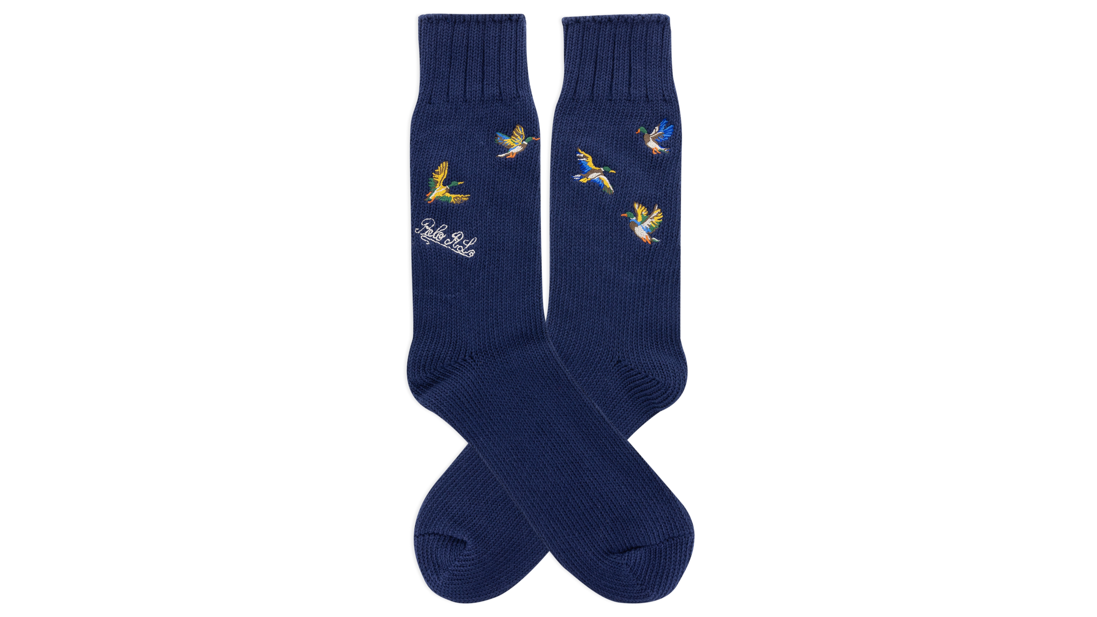 Polo Ralph Lauren Men's Embroidered Reinforced Heel and Toe Crew Socks