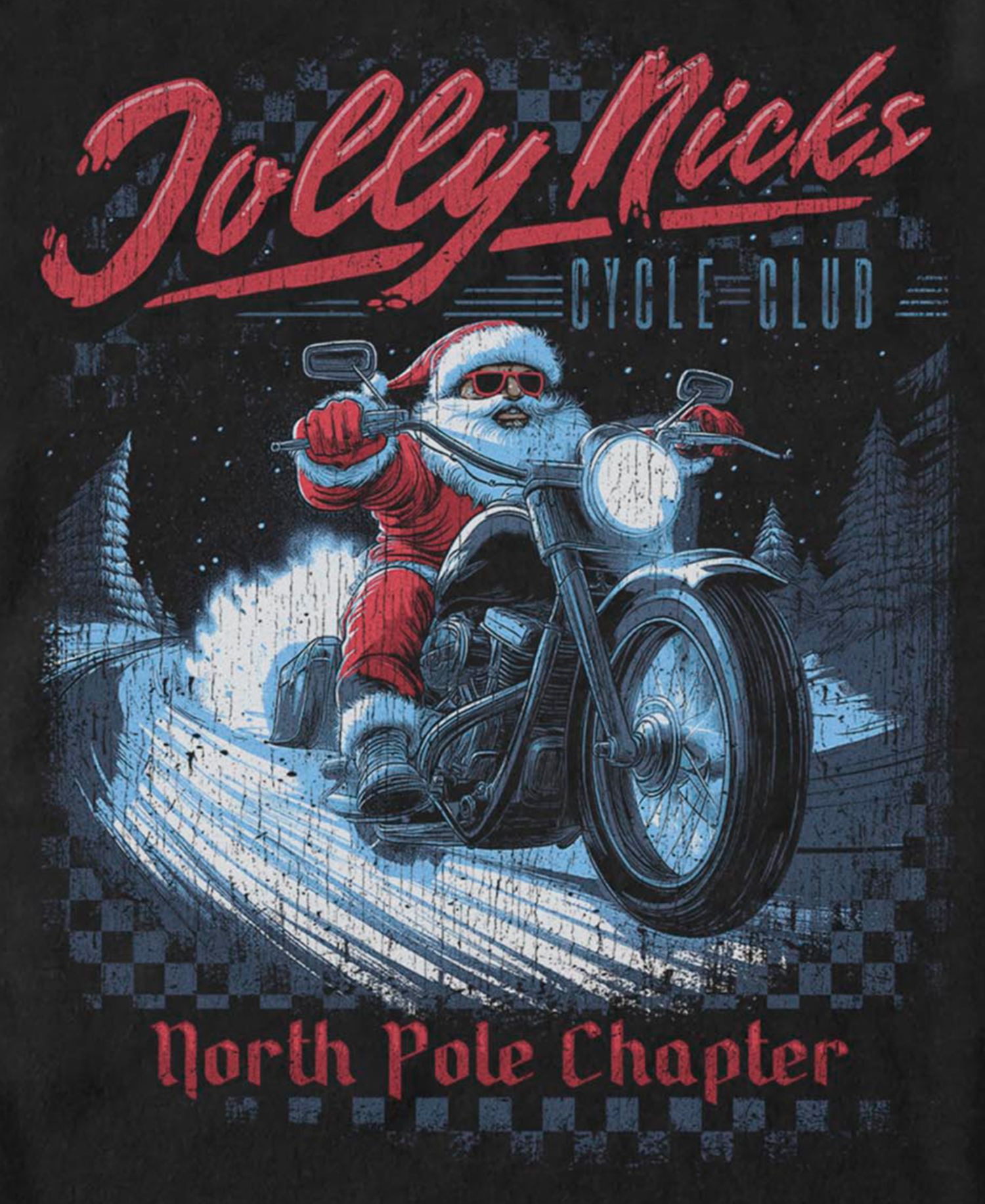 Men's Santa Ride Christmas Graphic T-Shirt