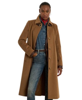 Women's Belted Single-Breasted Wool-Blend Coat