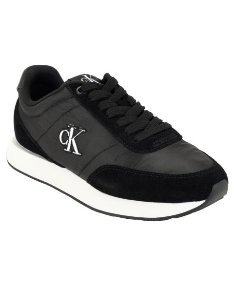Женские кроссовки Calvin Klein Tollyn Suede Lace-Up, цвет: Чёрный / Белый
