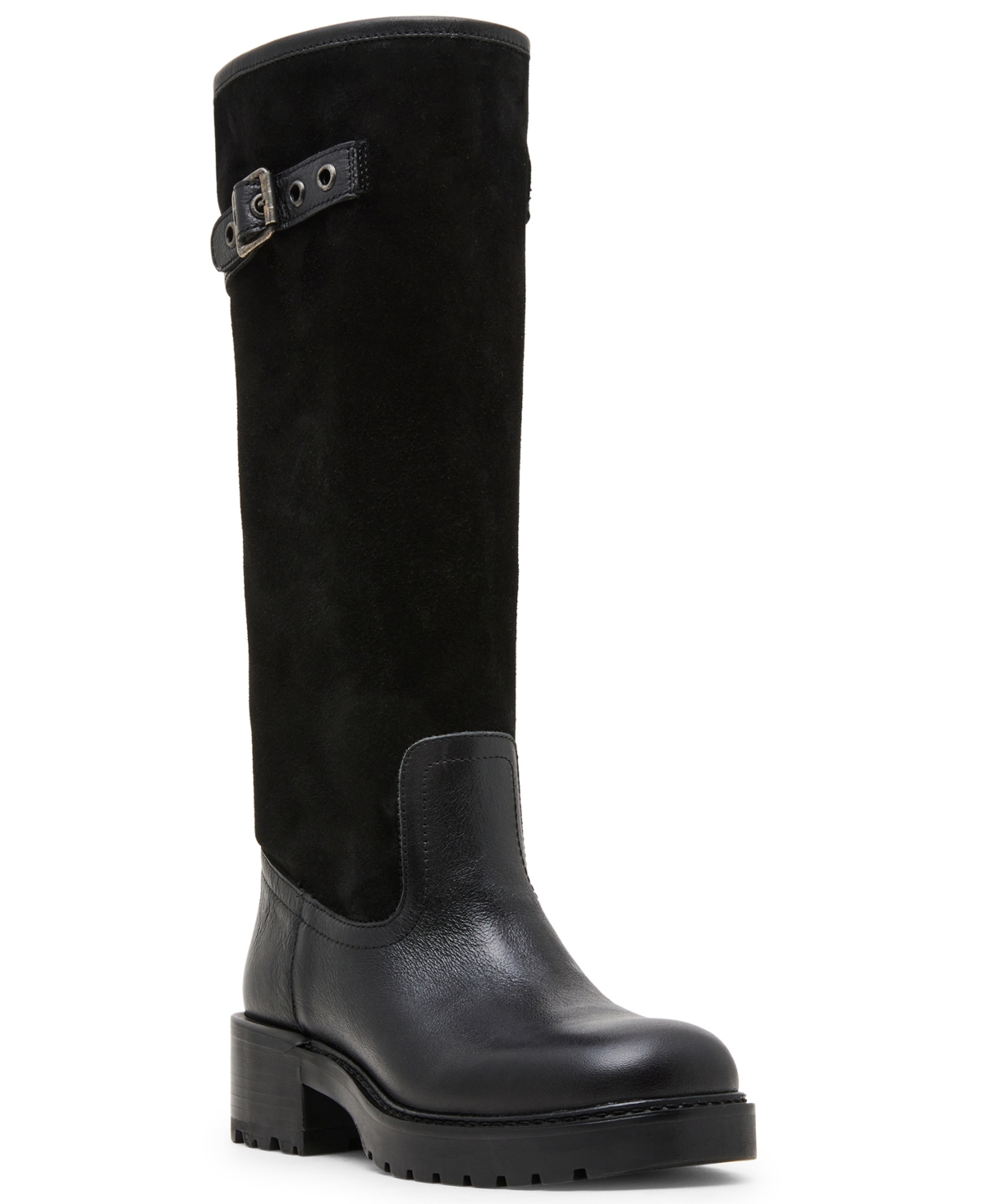 Steve Madden Women's Ramble Wide-Calf Lug Sole Riding Boots