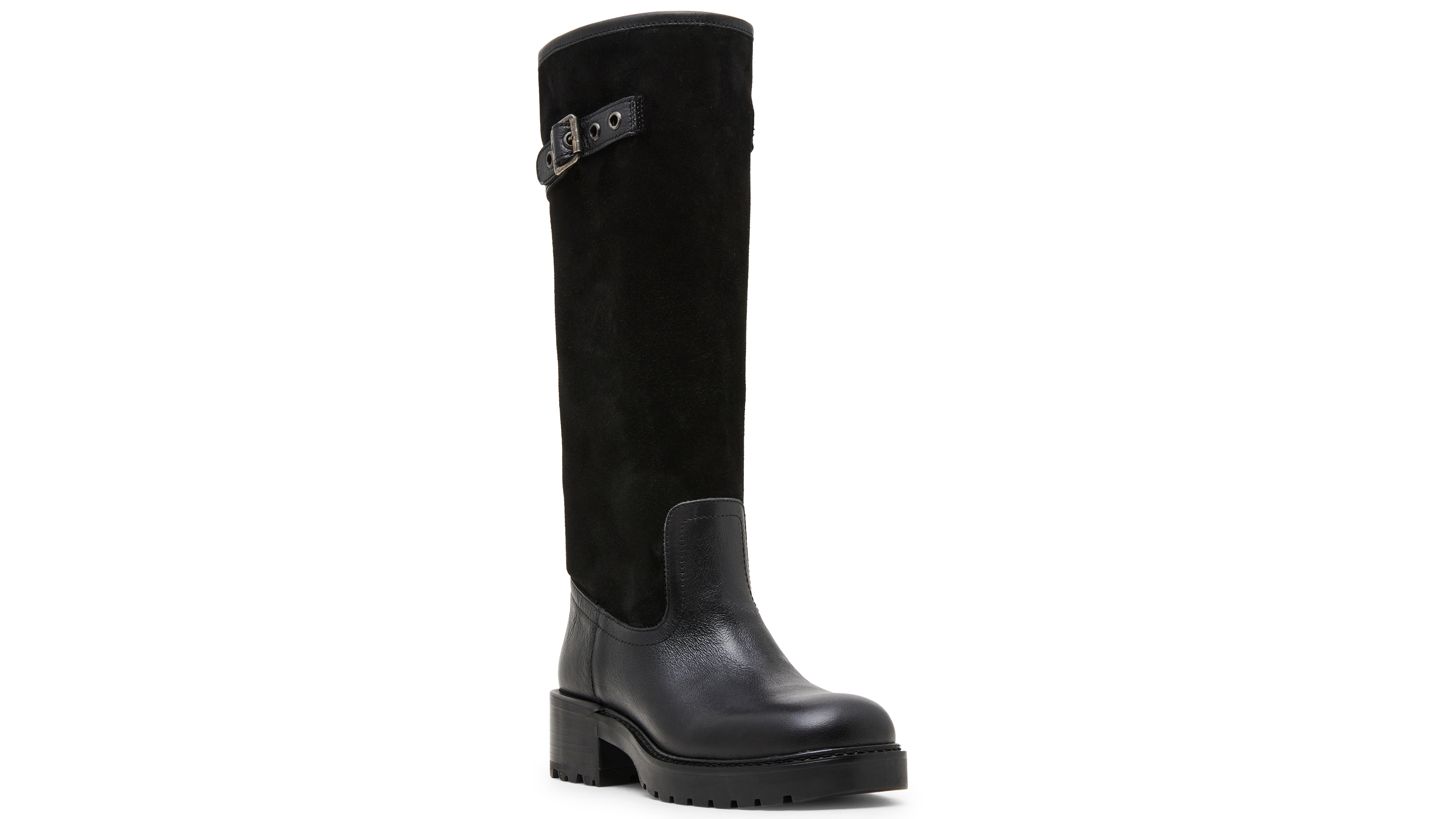 Steve Madden Women's Ramble Wide-Calf Lug Sole Riding Boots