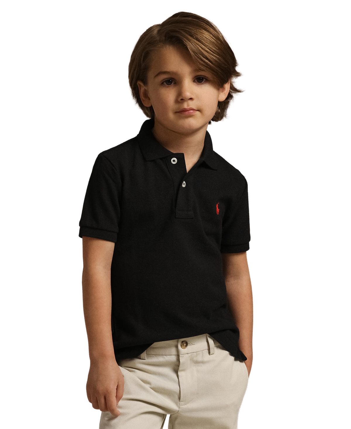Polo Ralph Lauren Toddler and Little Boys Cotton Mesh Polo Shirt - Polo Black
