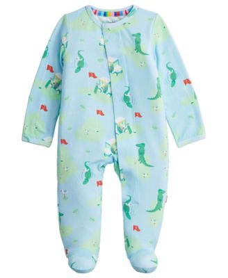 Baby Boys' and Girls' A Putt Above Magnetic Closure Footed Long-Sleeve Coverall