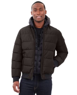 Men's Hooded Puffer Bomber Jacket