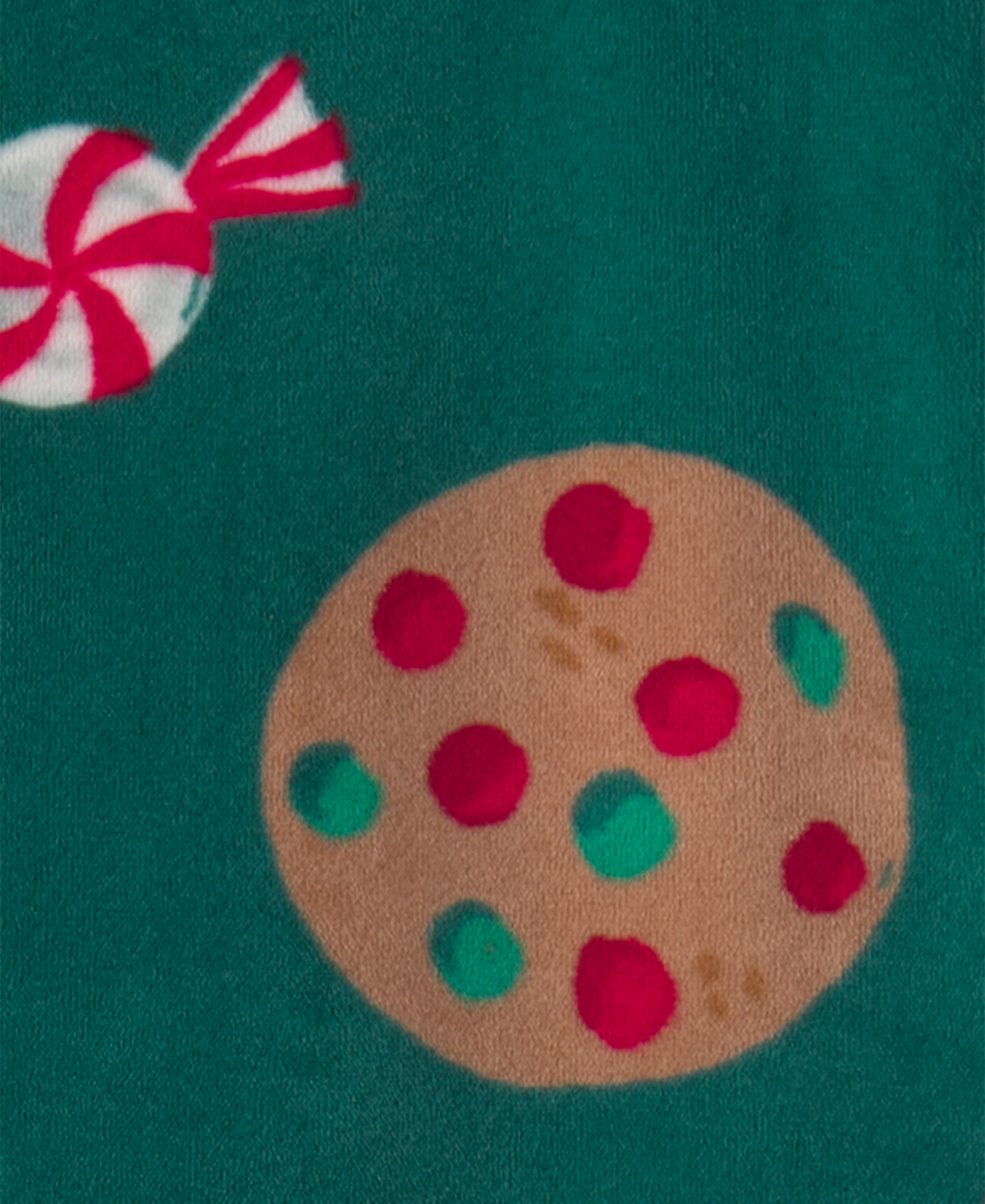 Carter's Boys' and Girls' Gingerbread-Print Christmas Footed One-Piece Pajama