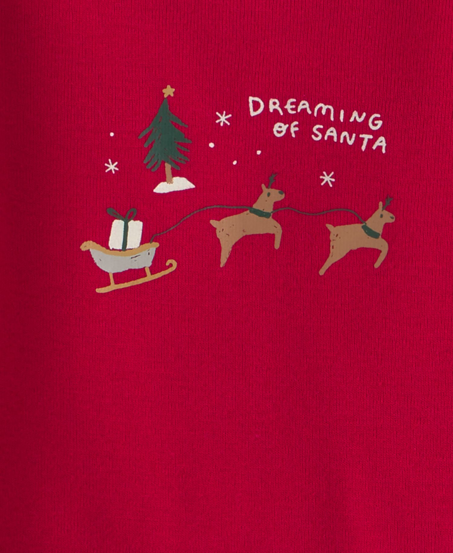 Baby Boys' Dreaming of Santa Long-Sleeve Buffalo-Check Bodysuit and Footed Pajama Pant, 3-Piece Set