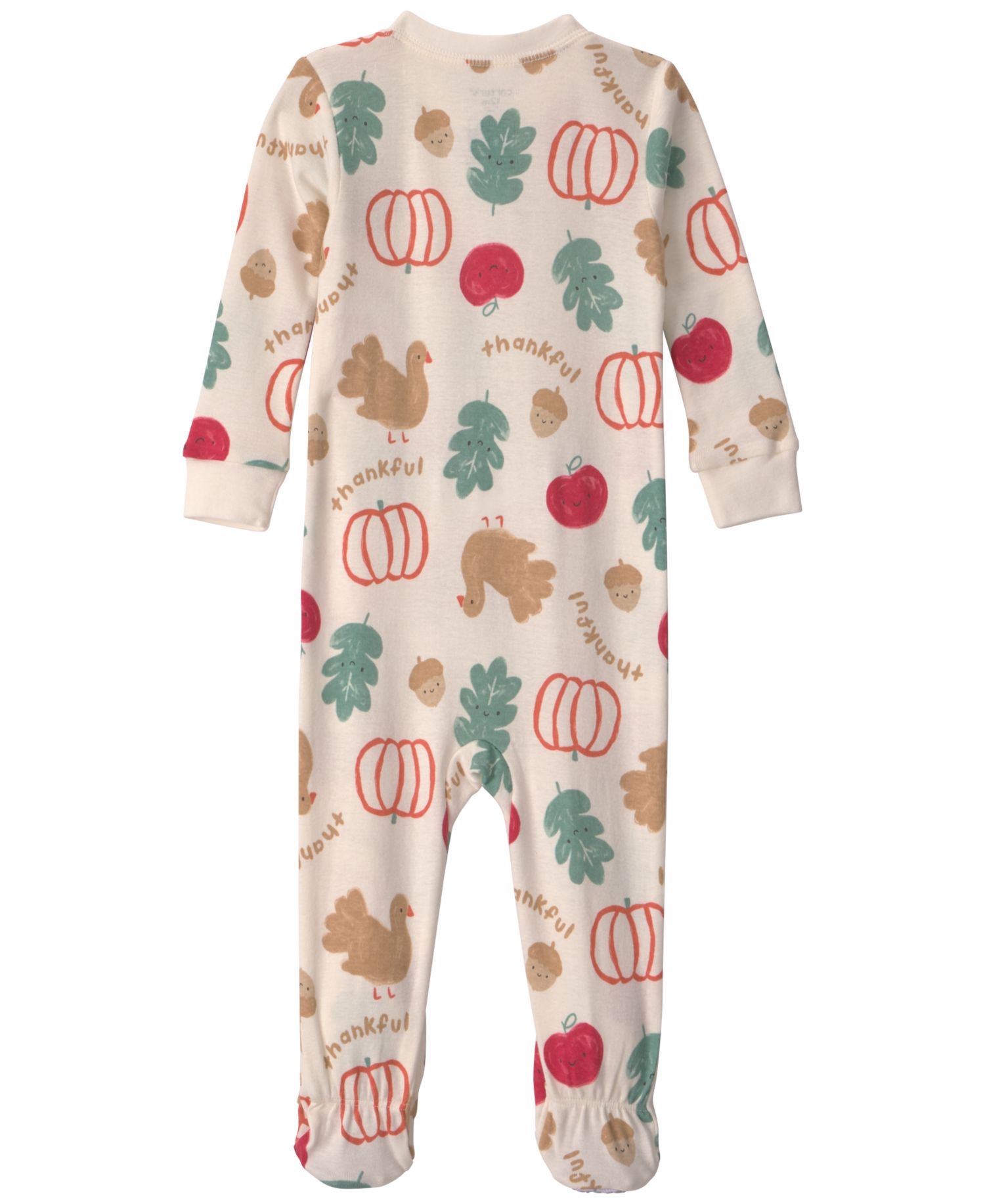 Baby Boys' or Baby Girls' Holiday 2-Way Zip Snug-Fit 1-Piece Footed Pajamas