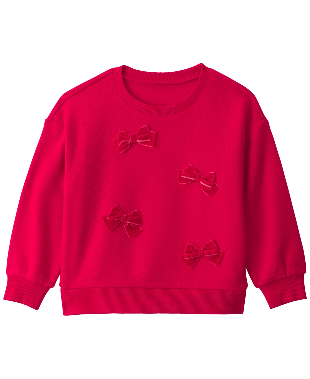 Carter's Toddler Girls' 2T-5T Velvet Bows Long-Sleeve Sweatshirt