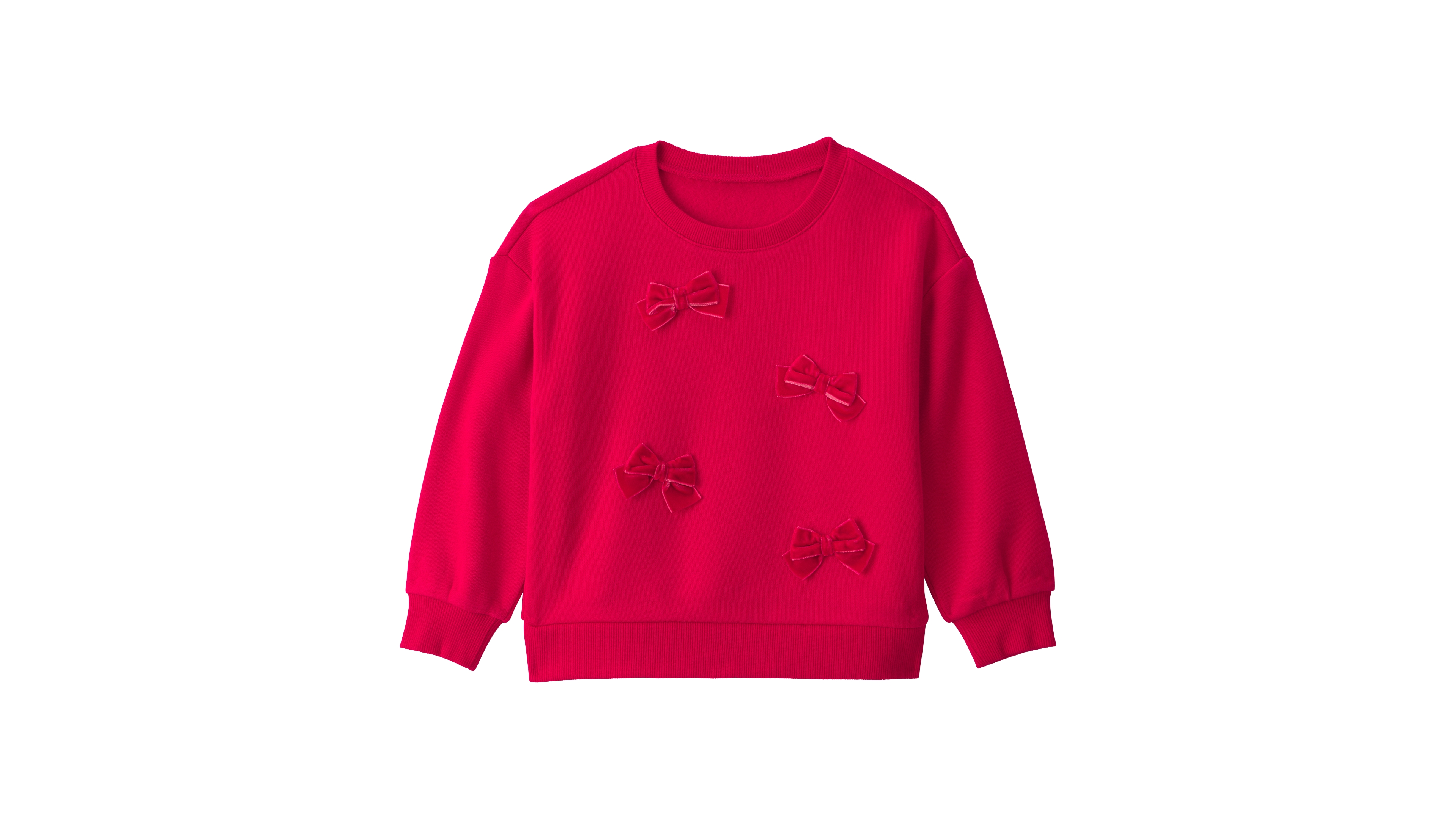 Carter's Toddler Girls' 2T-5T Velvet Bows Long-Sleeve Sweatshirt