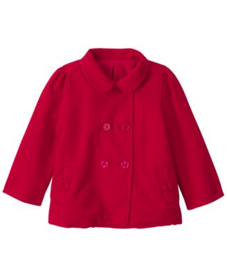 Toddler Girls' 2T-5T Double-Breasted Herringbone Coat