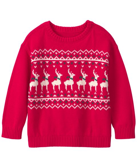 Детский хлопковый свитер Carter's Fair-Isle с круглым вырезом для мальчиков 2T-5T, цвет: Красный