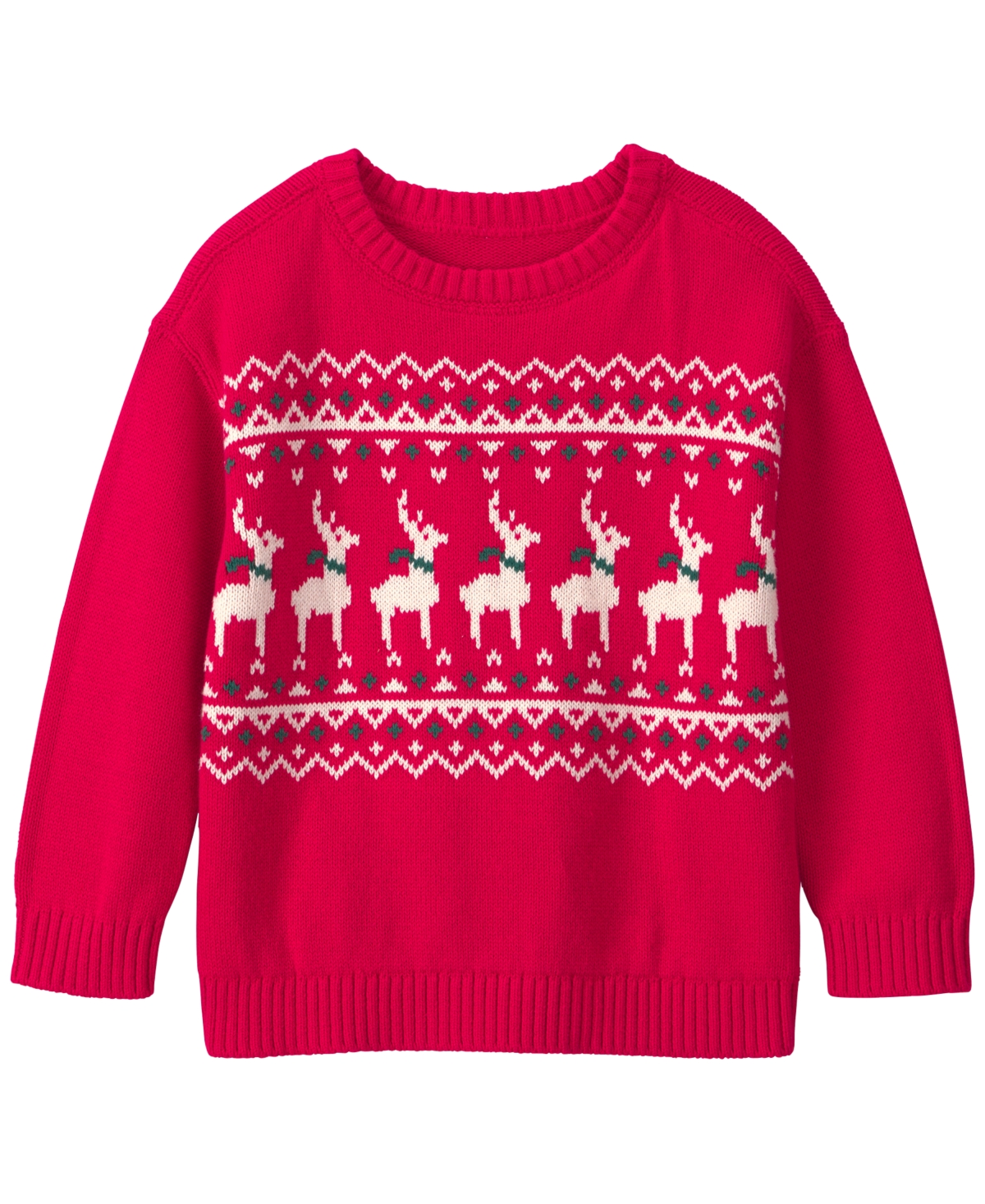 Carter's Toddler Boys' 2T-5T Fair-Isle Long-Sleeve Crewneck Cotton Sweater