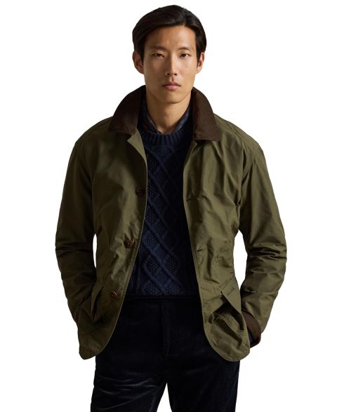 Мужская куртка Polo Ralph Lauren Clarkfield Bi-Swing Cotton-Blend Regular-Fit, цвет: Оливковый