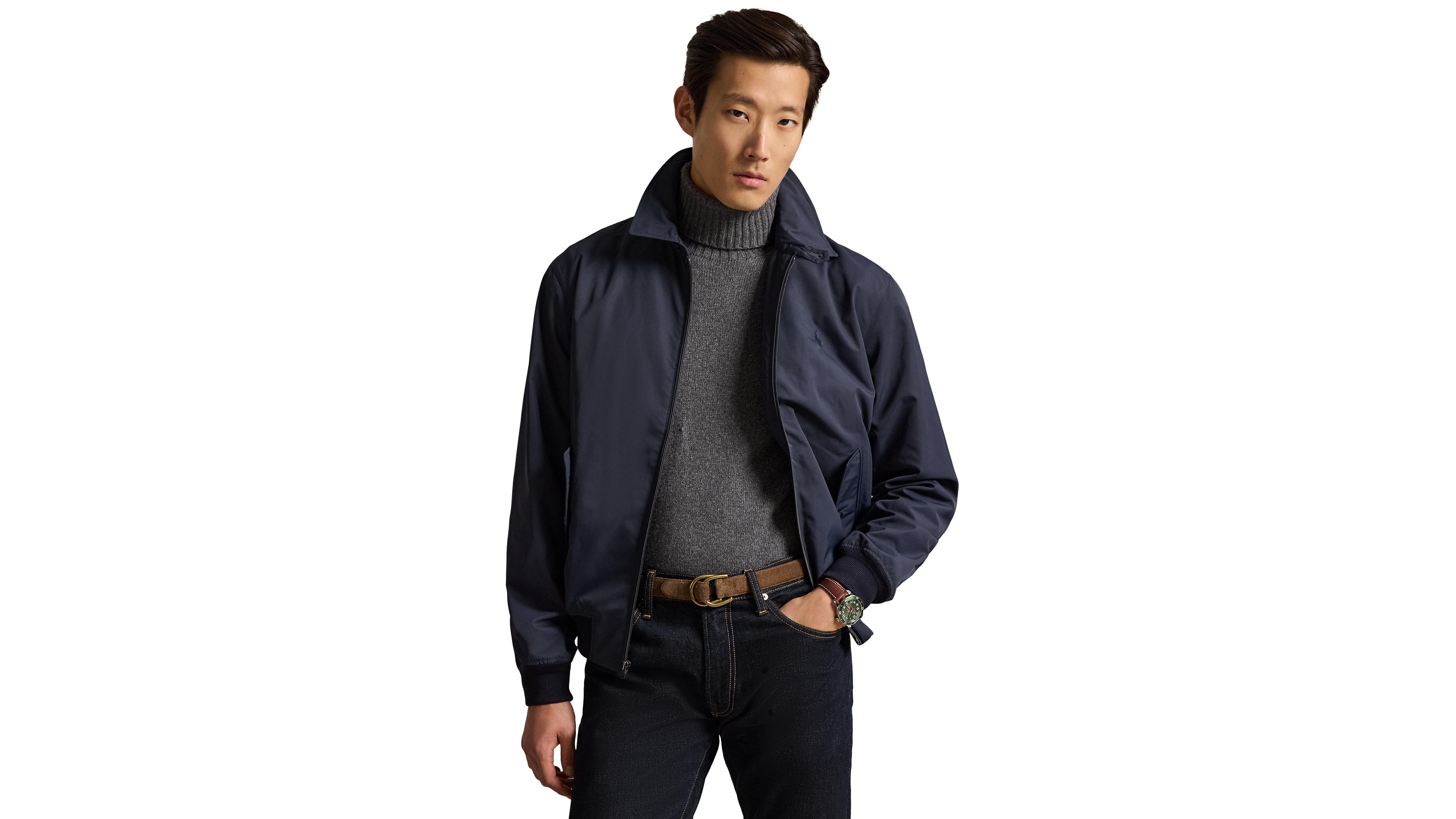 Polo Ralph Lauren Men's The Southland Twill Water-Repellent Bomber Regular Fit Jacket