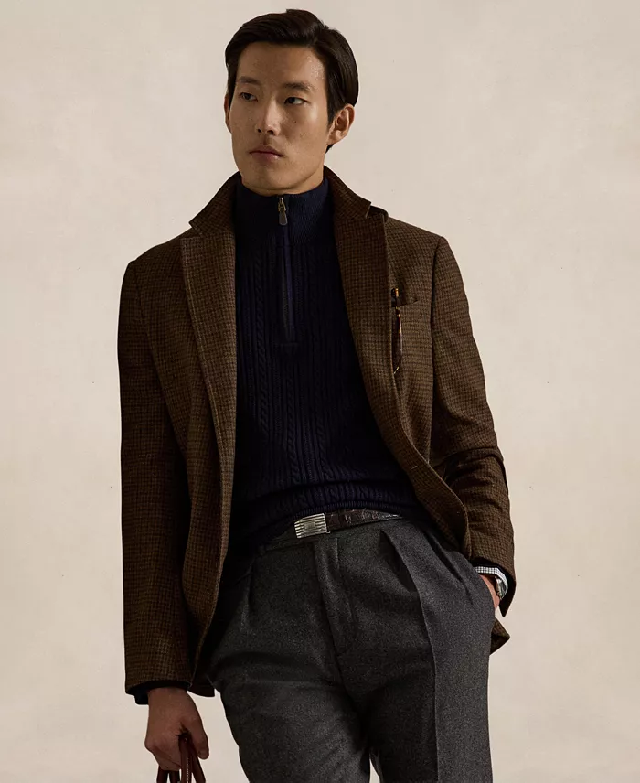 Men's Cable-Knit Quarter-Zip Mockneck Sweater - thumbnail 3