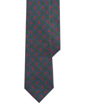 Men's Pine-Print Paisley Silk Twill Tie