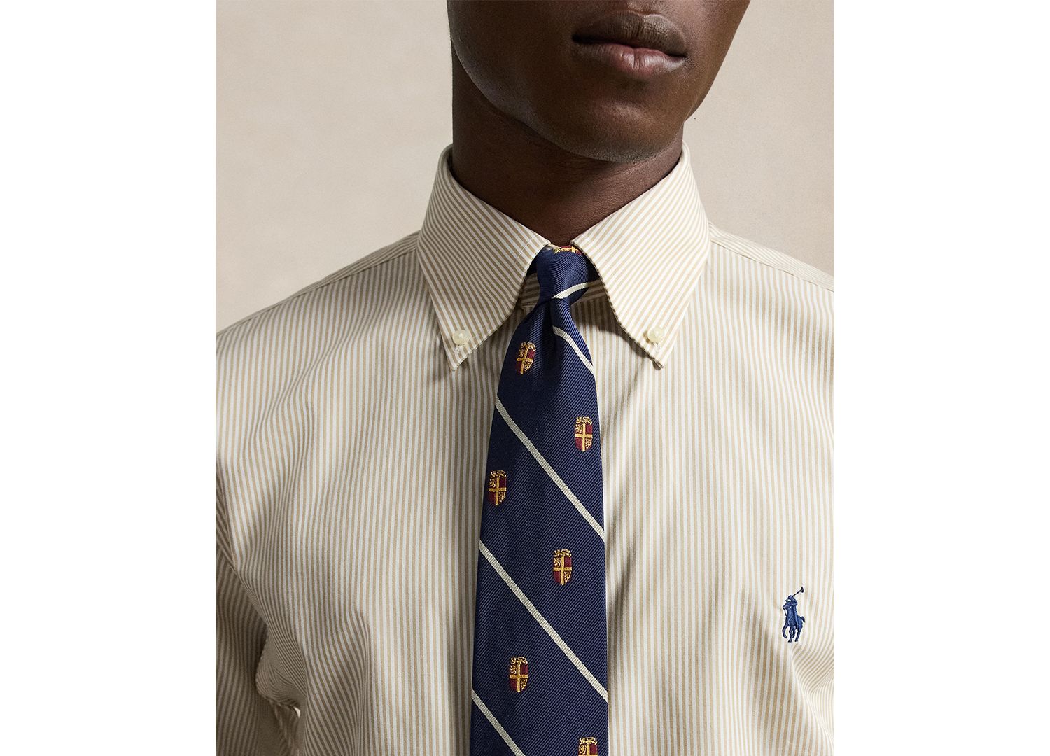 Men's Custom Fit Plaid Oxford Long-Sleeve Shirt