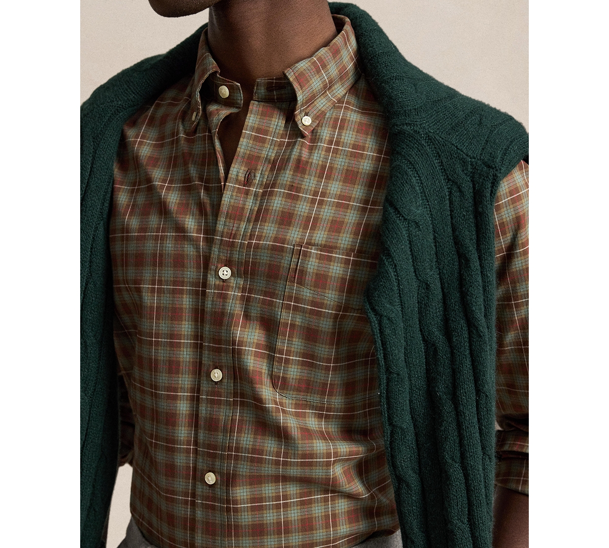 Polo Ralph Lauren Men's Classic-Fit Plaid Twill Dress Shirt