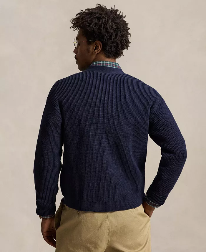 Men's Relaxed-Fit Textured Cardigan - thumbnail 4