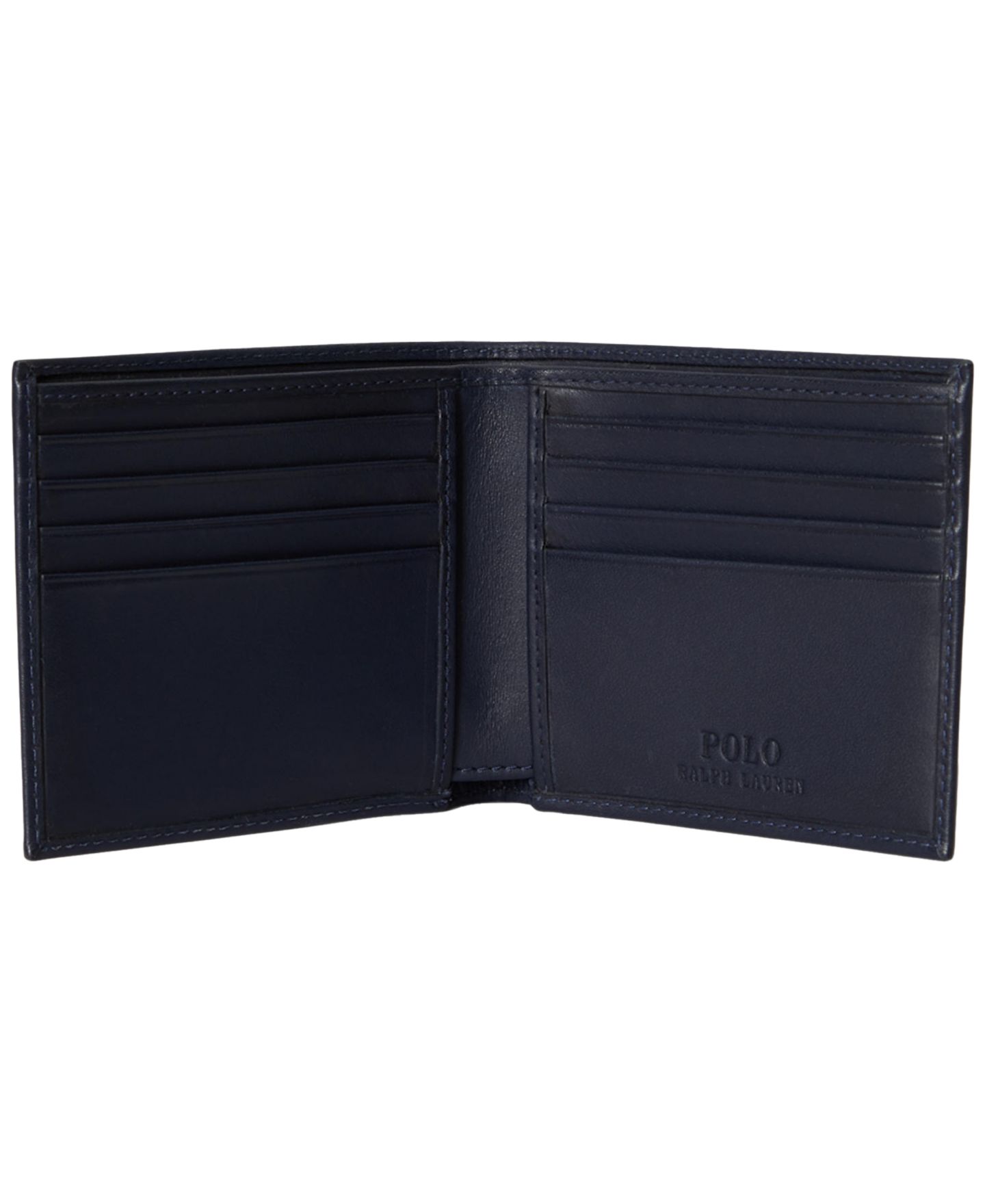 Кошелёк Polo Ralph Lauren Polo Bear Leather Bifold Wallet, цвет: Тёмно-синий — фото 3