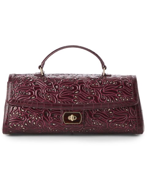 Женская сумка Brahmin Dayan Marymere Medium Leather Satchel, цвет: Тёмно-бордовый