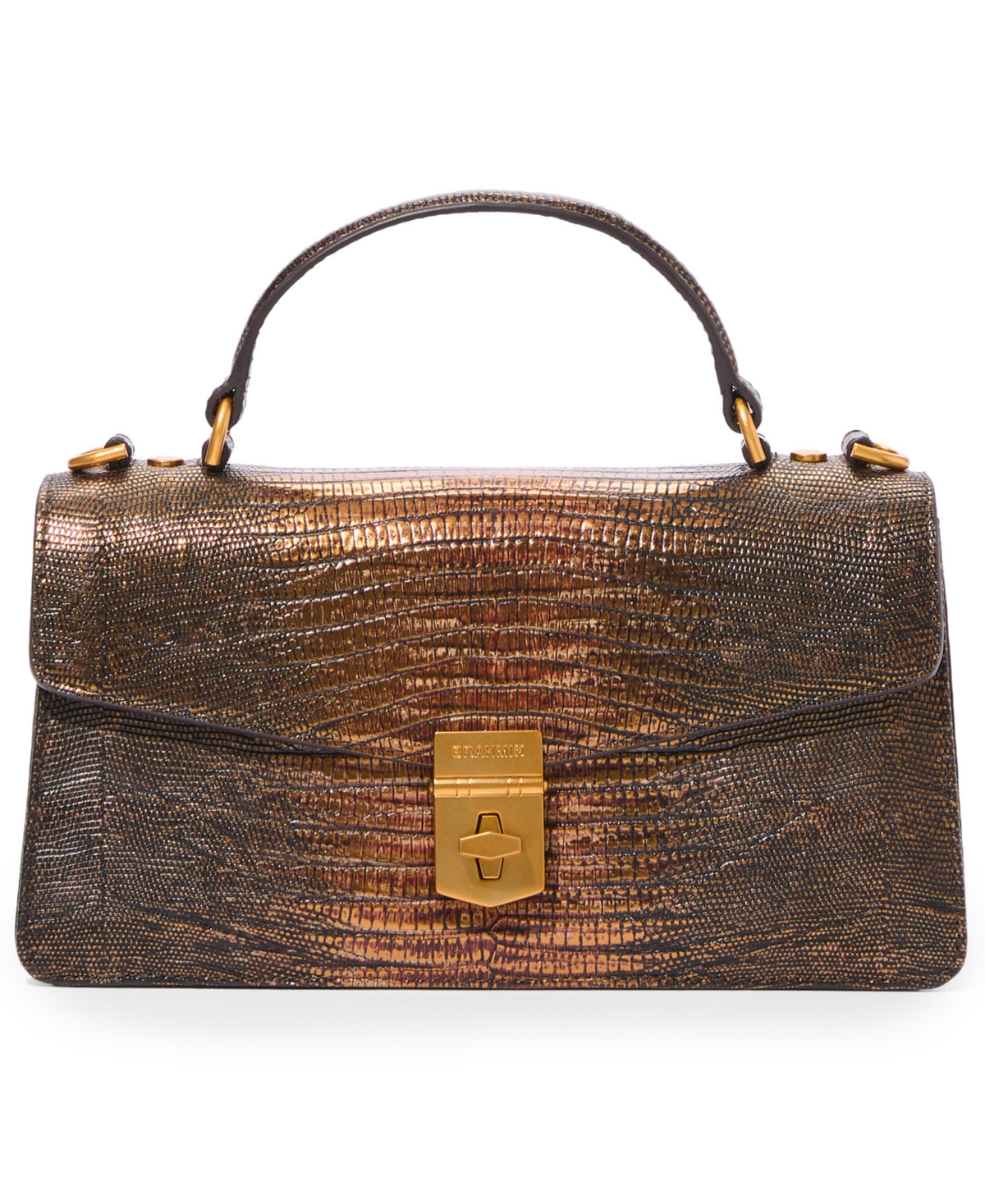 Brahmin Genie Small Leather Satchel Handbag