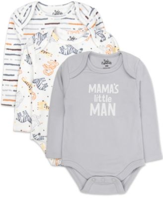 Baby Boys' Crewneck Long-Sleeve 3-Piece Bodysuit Set