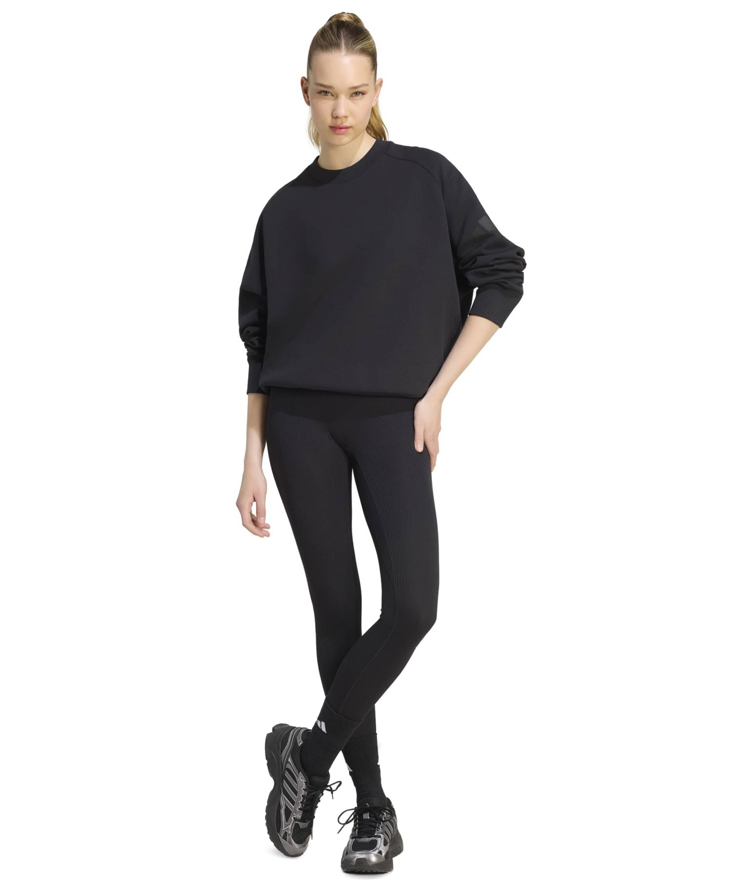 Women's Soft Lux Loose-Fit Crewneck Long-Sleeve Sweatshirt