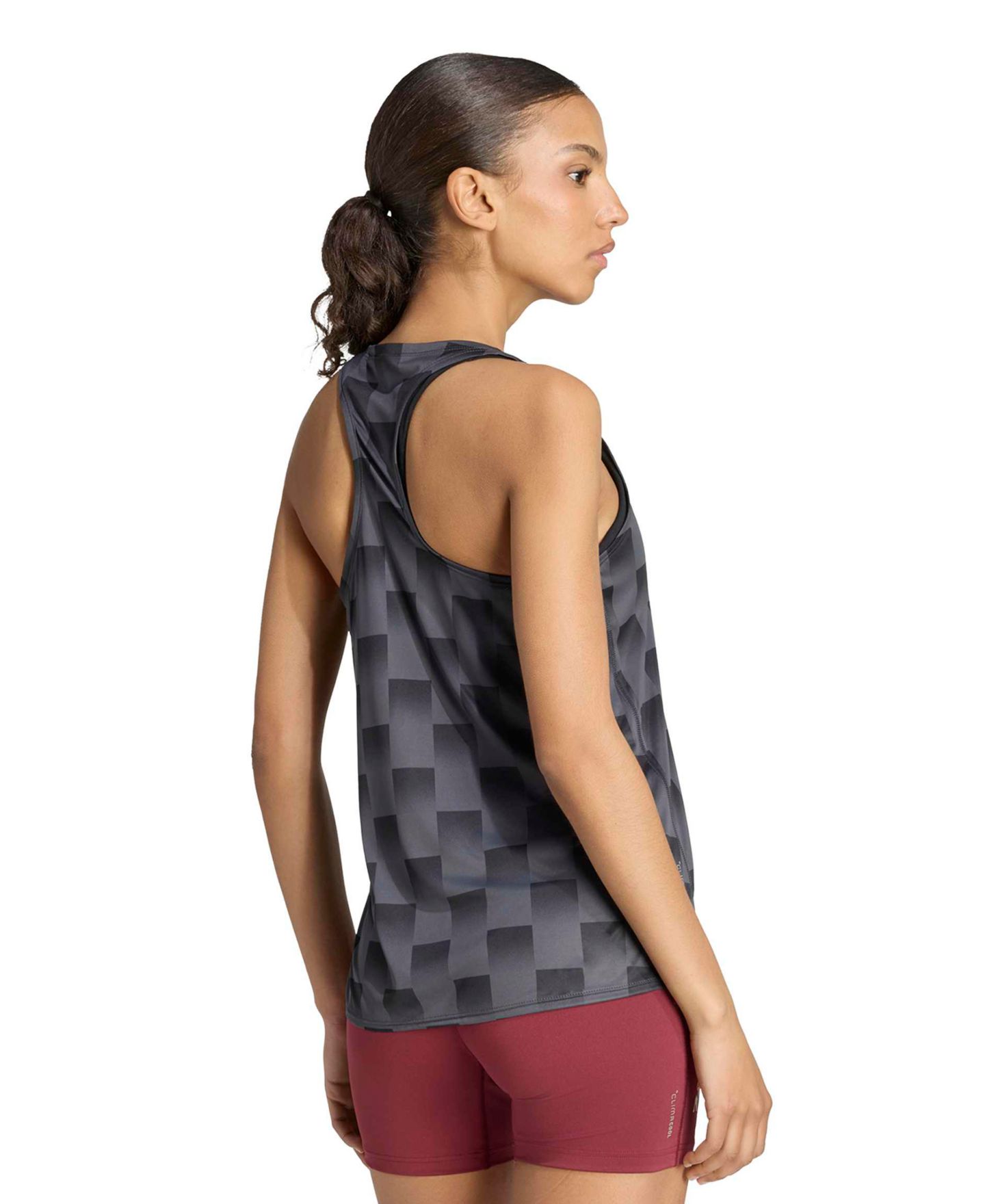 Женские топы adidas Adizero N Slim-Fit Crewneck Running, цвет: Карбоновый / Чёрный — фото 5