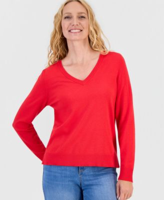 Women's V-Neck Long-Sleeve Sweater