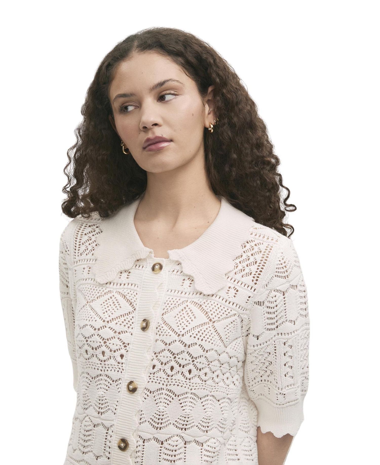 Women's Marlowe Short-Sleeve Crochet Cardigan
