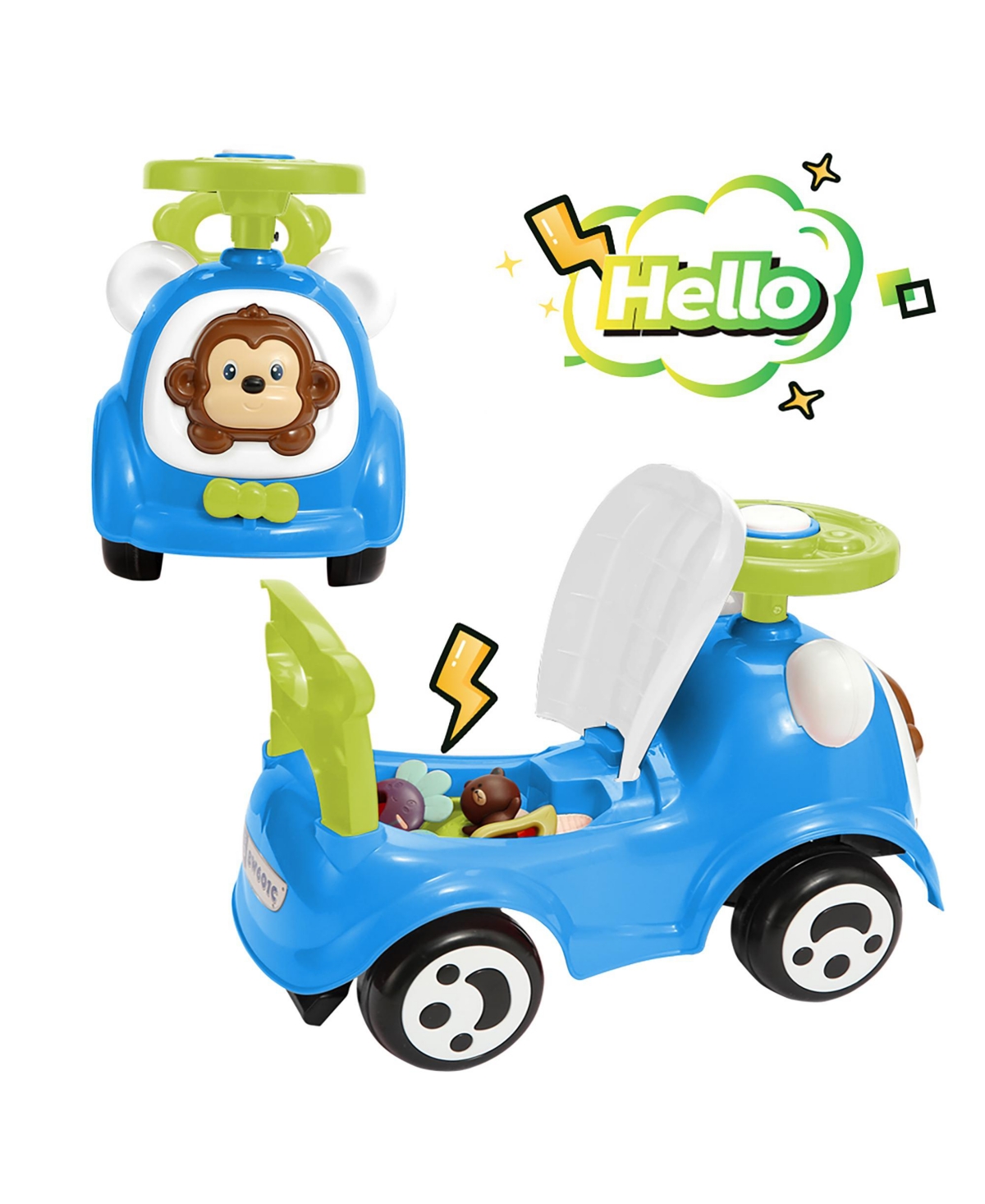 Trimate Push and Ride Racer Anti-Rollover Ride-On, 55 lbs Capacity, Ages 12-24 Months