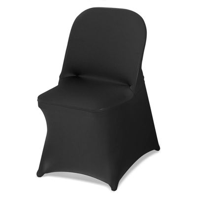 Set of 30 Flat Front Stretch Chair Covers for Banquet Dining and Reception Chairs