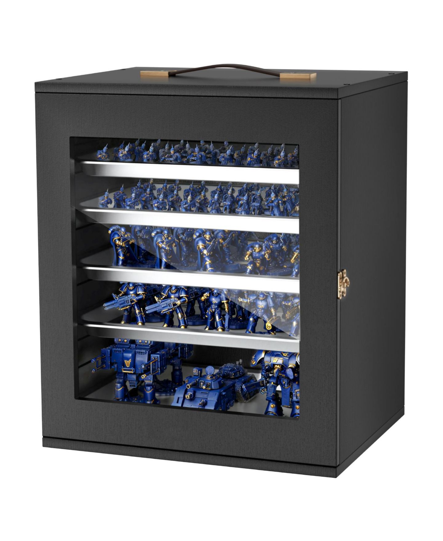 Детские кейсы для хранения SUGIFT Wooden 5-Tray Magnetic Miniatures Storage Case, Ages 14+, цвет: Красный — фото 1