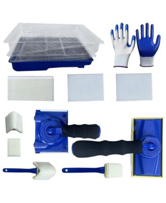 Paint Edger Tool Kit 360degree(s) Handle Trimmer Wall Ceiling Refill Pads Gloves Trays