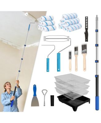 Paint Roller Kit Extension Pole Adjustable 27-Piece