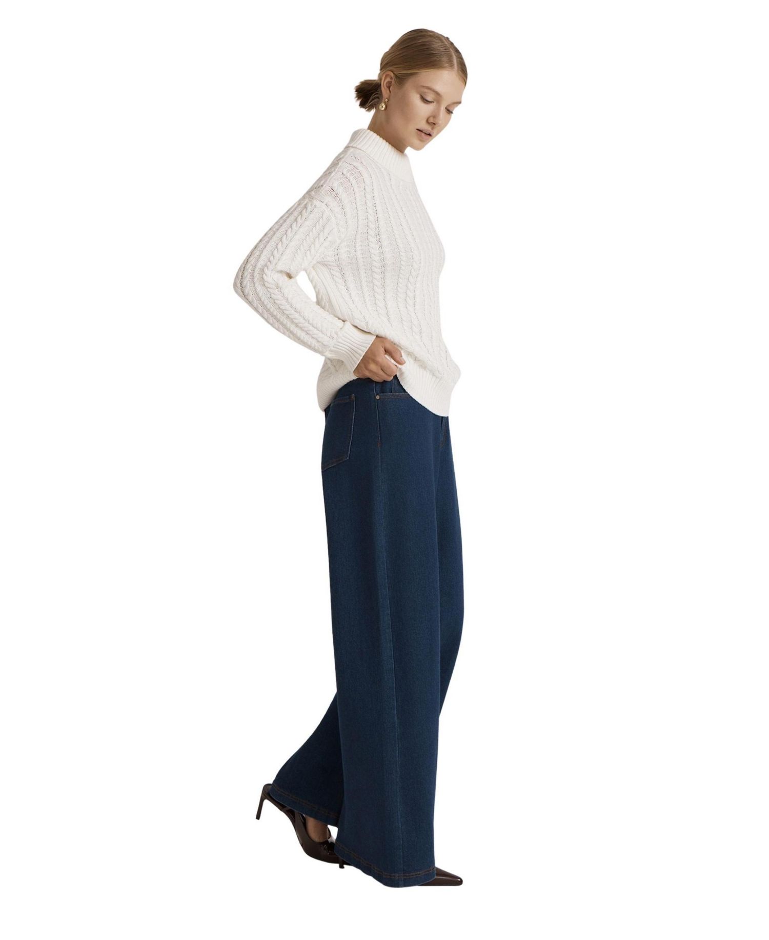 Women's Vivana Cable-Knit Turtleneck Sweater